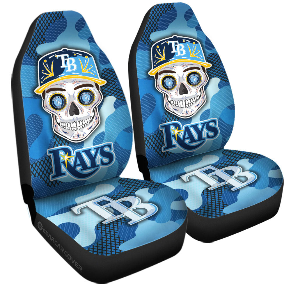 Tampa Bay Rays Car Seat Covers Skull Theme Collection - Gearcarcover - 3