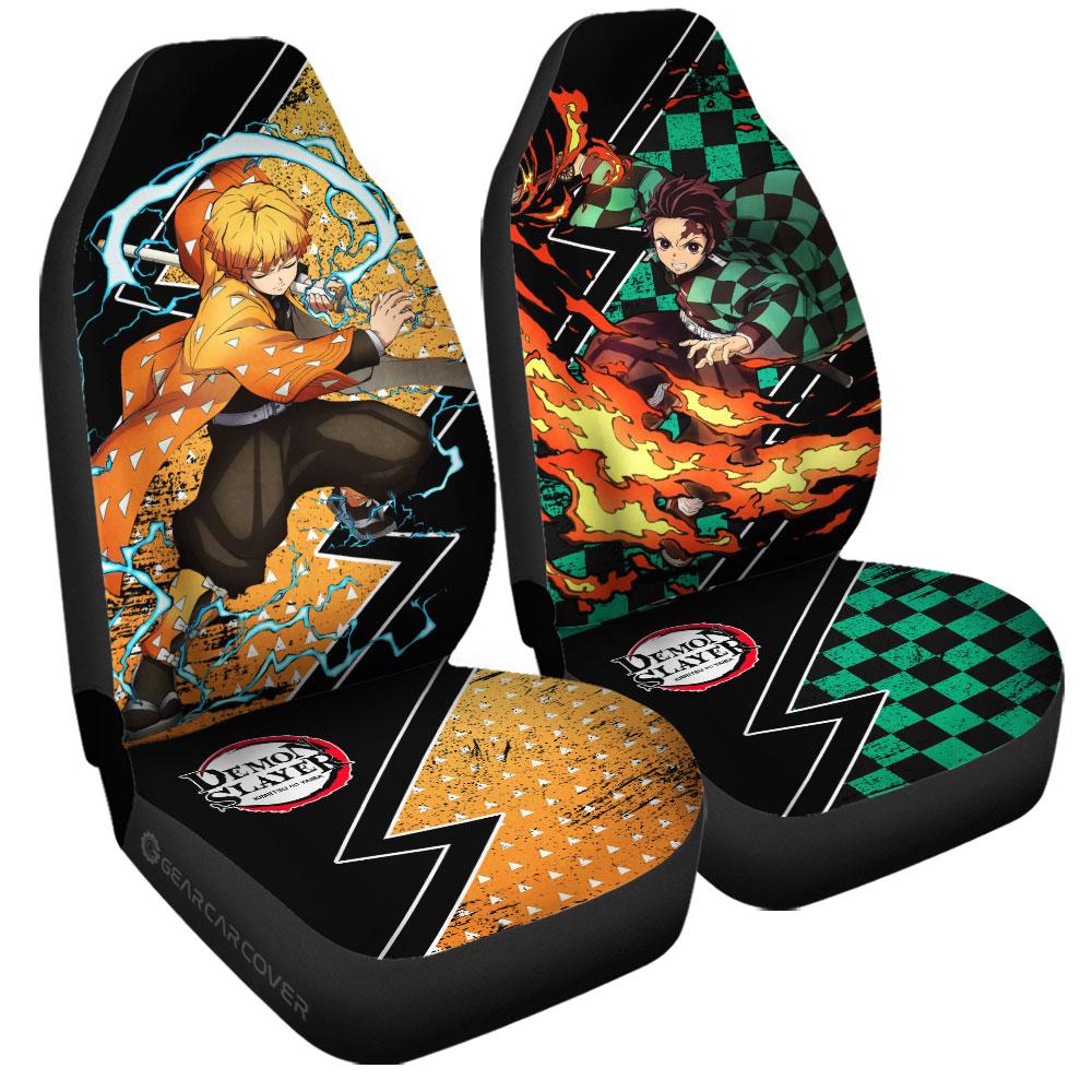 Tanjiro And Zenitsu Car Seat Covers Custom Car Accessories - Gearcarcover - 3