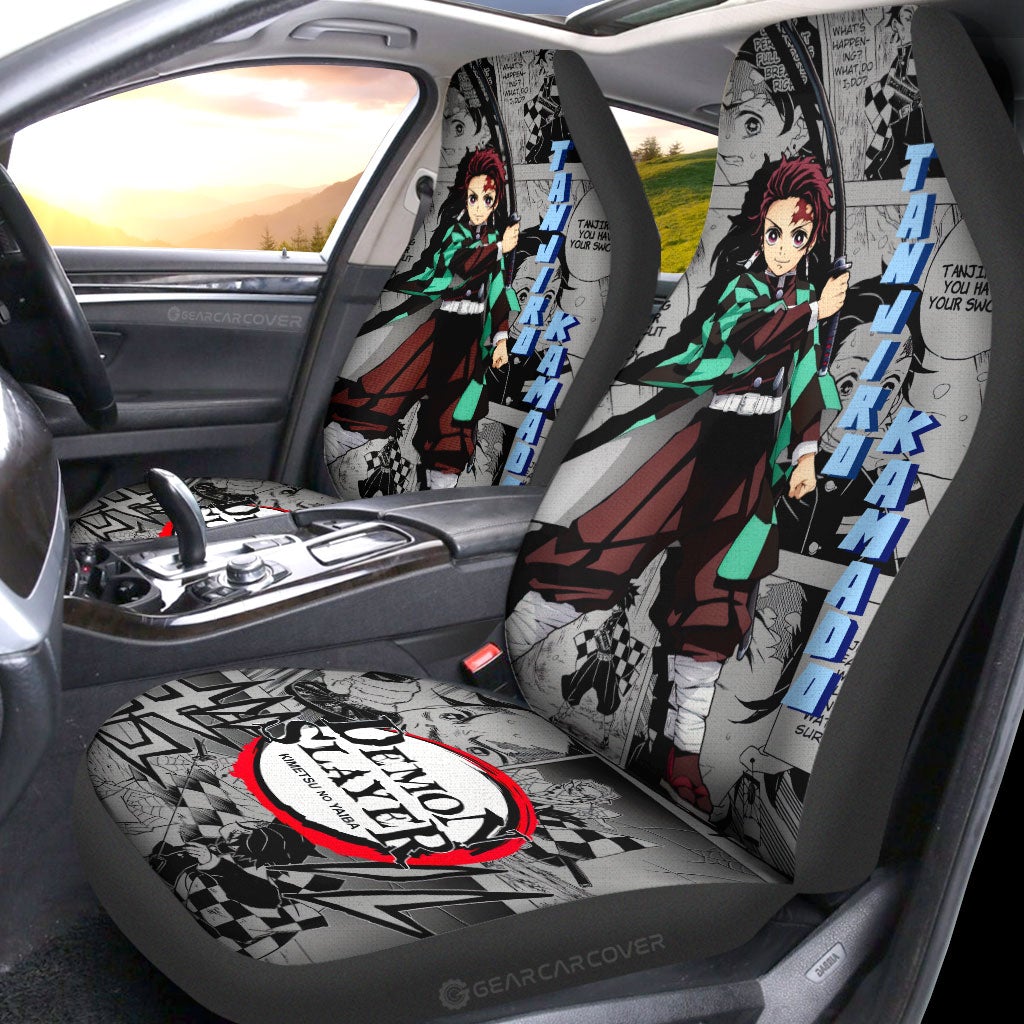 Tanjiro Kamado Car Seat Covers Custom Mix Mangas - Gearcarcover - 2
