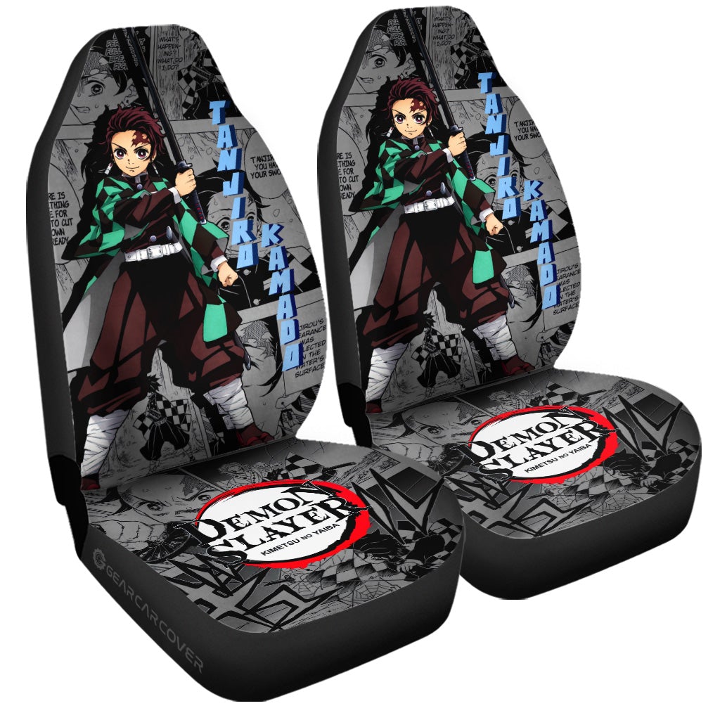 Tanjiro Kamado Car Seat Covers Custom Mix Mangas - Gearcarcover - 3