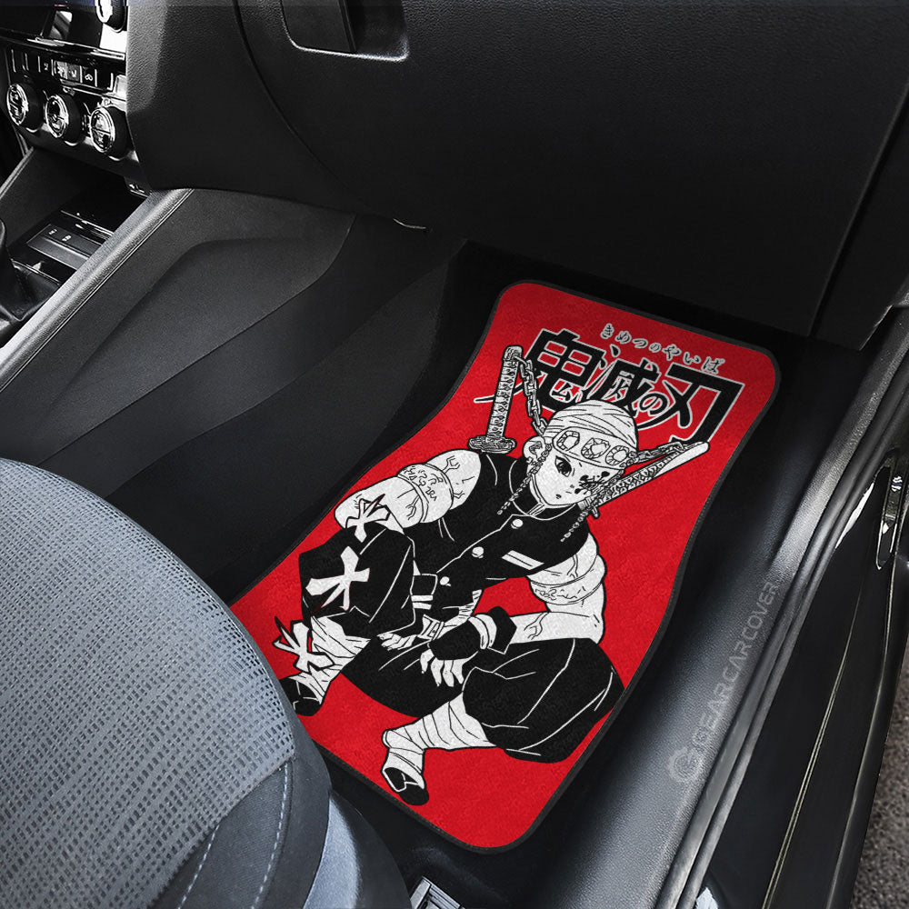Tengen Uzui Car Floor Mats Custom Demon Slayer Anime Car Accessories Manga Style For Fans - Gearcarcover - 4