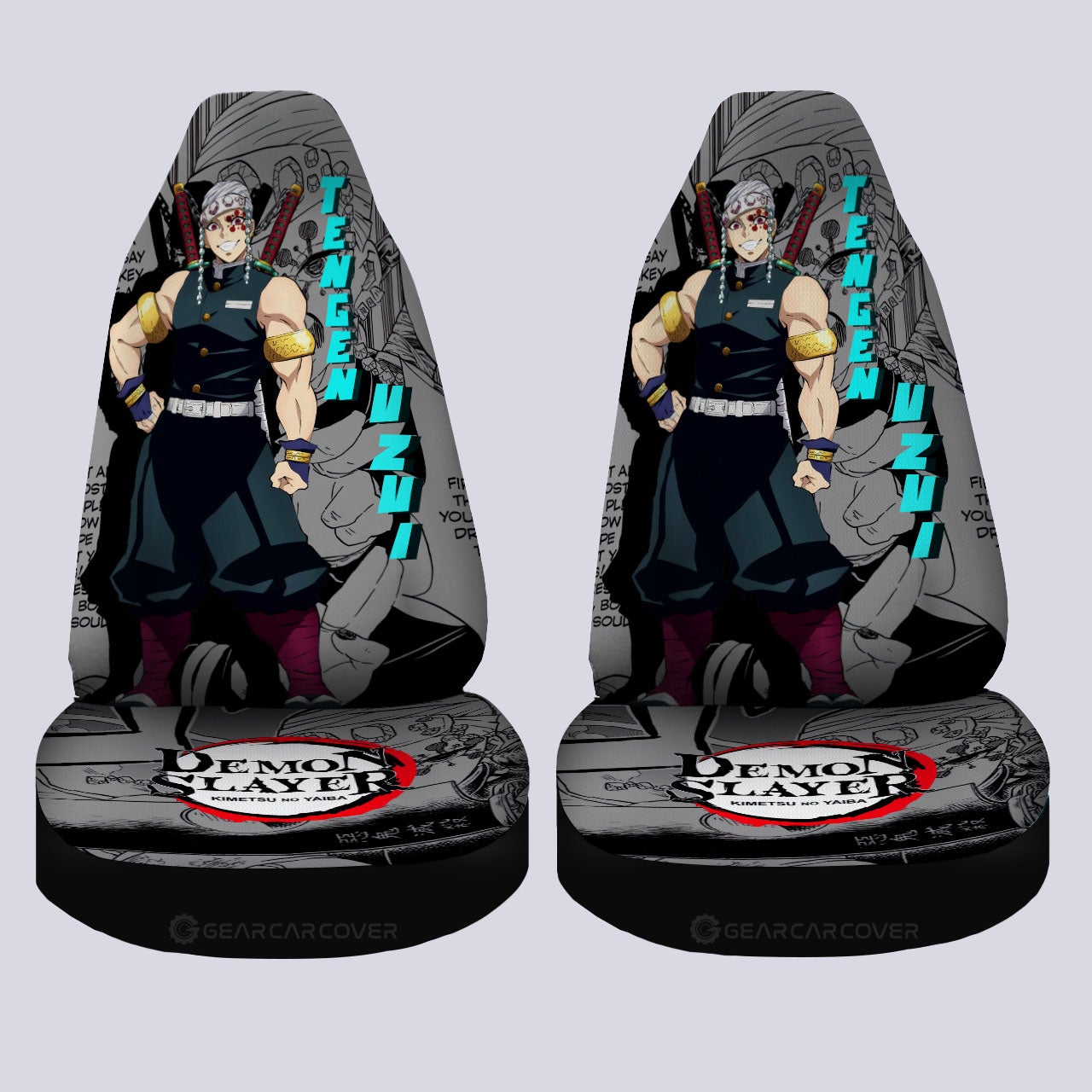 Tengen Uzui Car Seat Covers Custom Mix Mangas - Gearcarcover - 4
