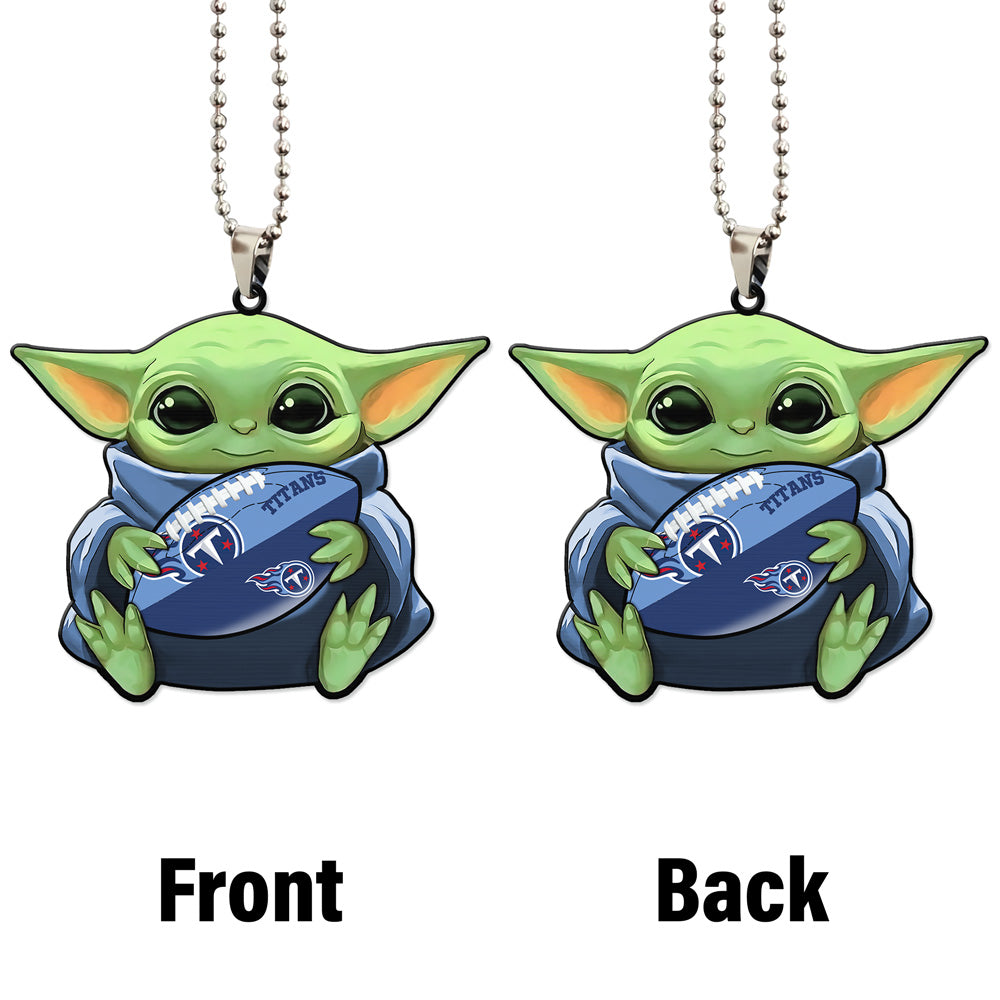 Tennessee Titans Ornament Baby Yoda Car Accessories - Gearcarcover - 4
