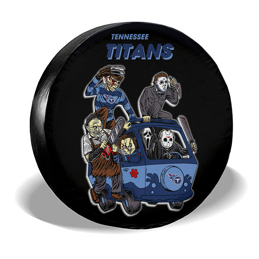 Tennessee Titans Spare Tire Covers Horror Characters Car Accessories - Gearcarcover - 3