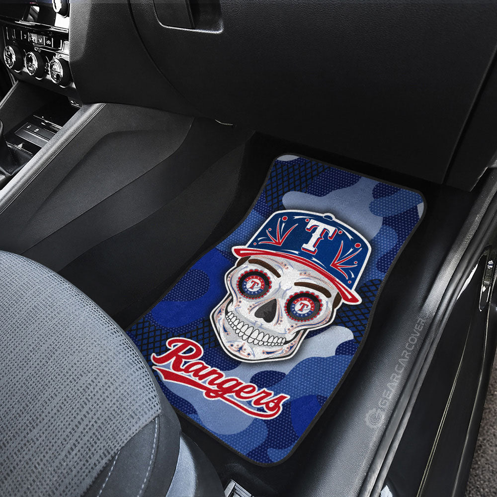 Texas Rangers Car Floor Mats Skull Theme Collection - Gearcarcover - 3