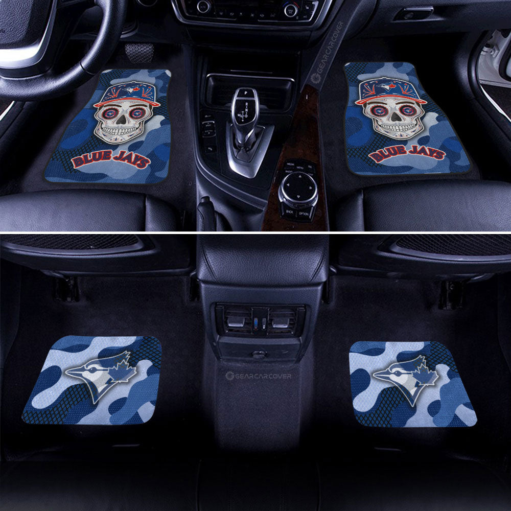 Toronto Blue Jays Car Floor Mats Skull Theme Collection - Gearcarcover - 2