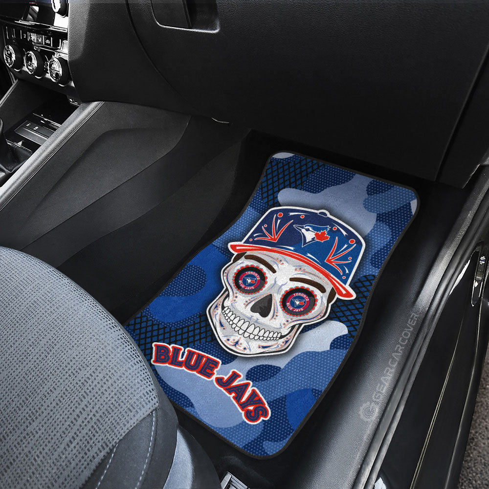 Toronto Blue Jays Car Floor Mats Skull Theme Collection - Gearcarcover - 3