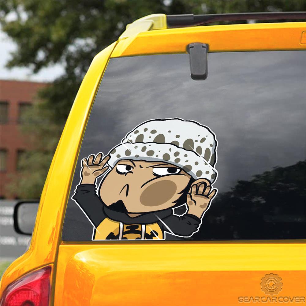 Trafalgar D. Water Law Hitting Glass Car Sticker Custom Car Accessories For Fans - Gearcarcover - 3