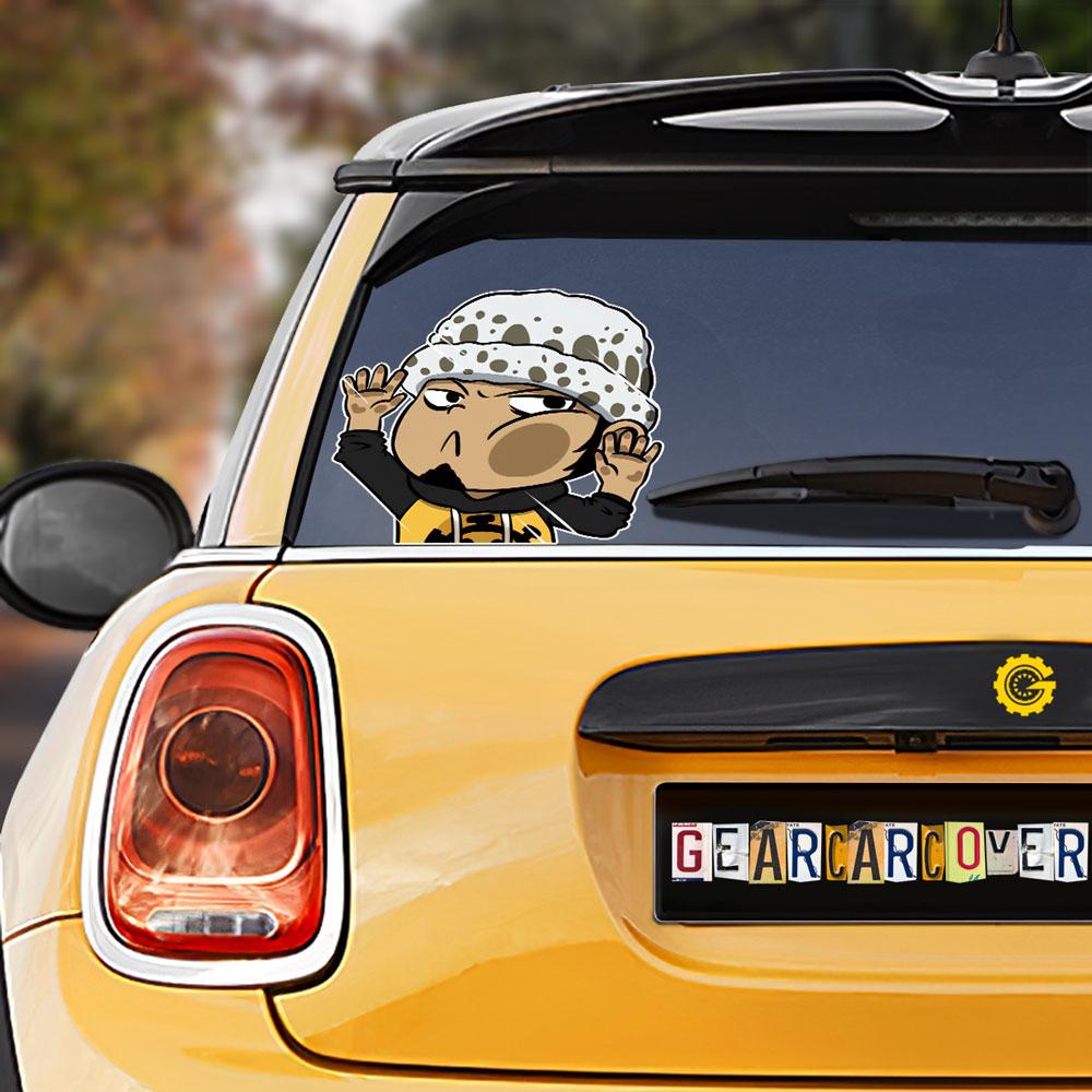 Trafalgar D. Water Law Hitting Glass Car Sticker Custom Car Accessories For Fans - Gearcarcover - 1