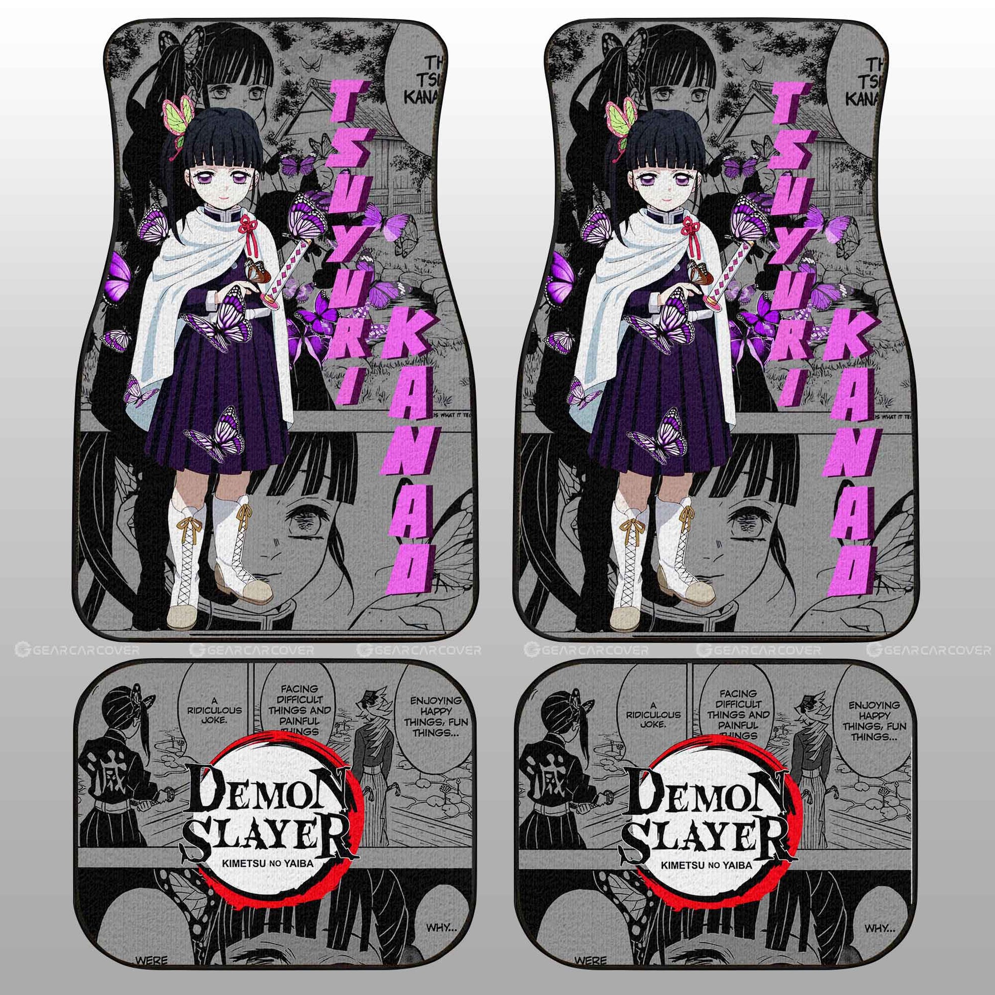 Tsuyuri Kanao Car Floor Mats Custom Mix Mangas - Gearcarcover - 2