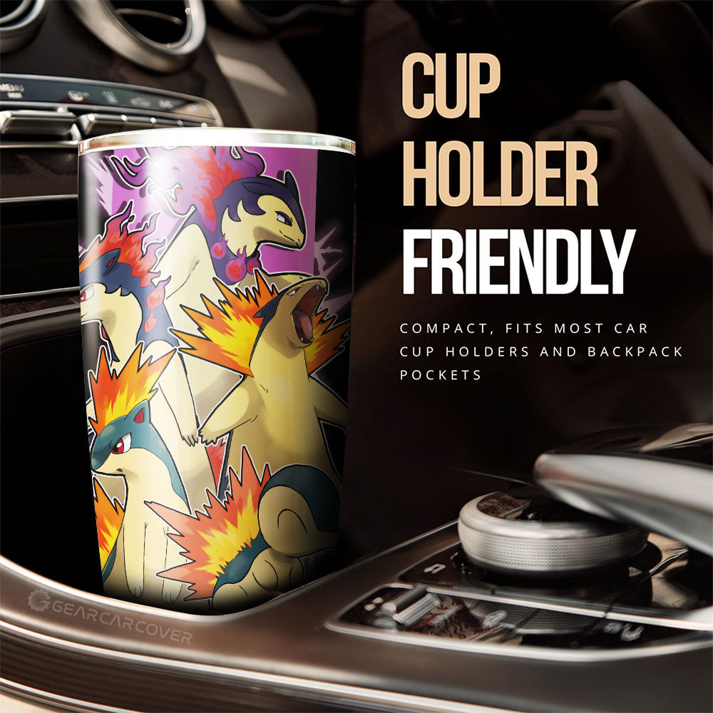 Typhlosion Tumbler Cup Custom Car Accessories For Fans - Gearcarcover - 3