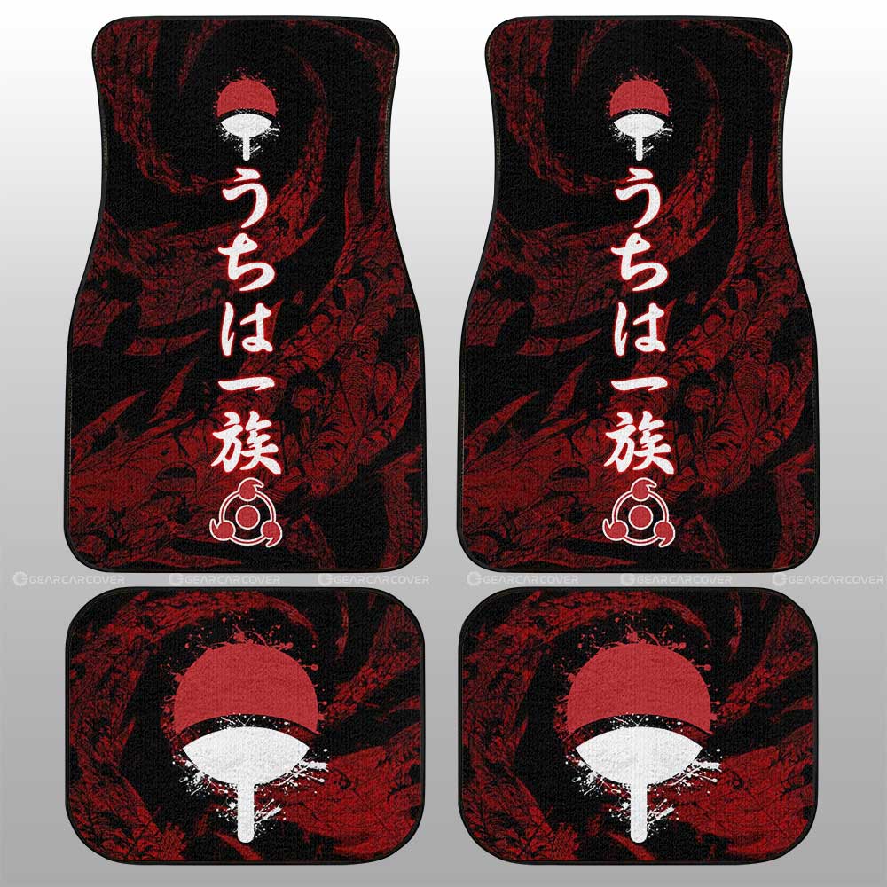 Uchiha Car Floor Mats Custom Anime Car Accessories - Gearcarcover - 1