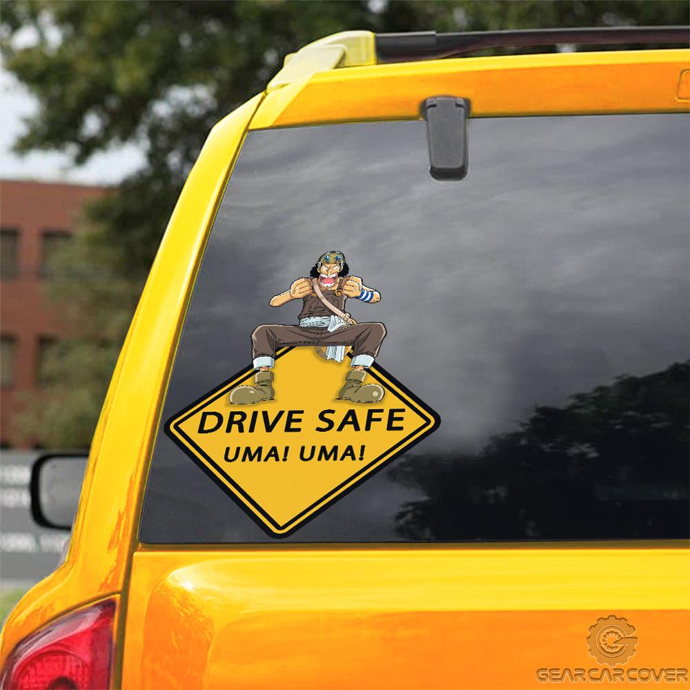 Uma Uma Usopp Warning Car Sticker Custom Car Accessories - Gearcarcover - 3