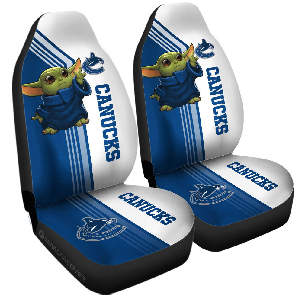 Vancouver Canucks Car Seat Covers Baby Yoda Car Accessories - Gearcarcover - 3