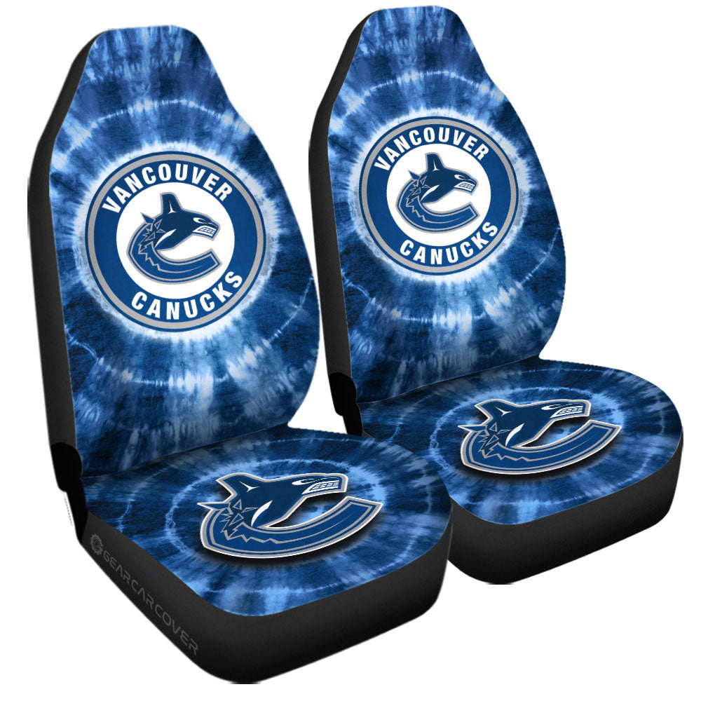 Vancouver Canucks Car Seat Covers Custom Tie Dye Car Accessories - Gearcarcover - 3