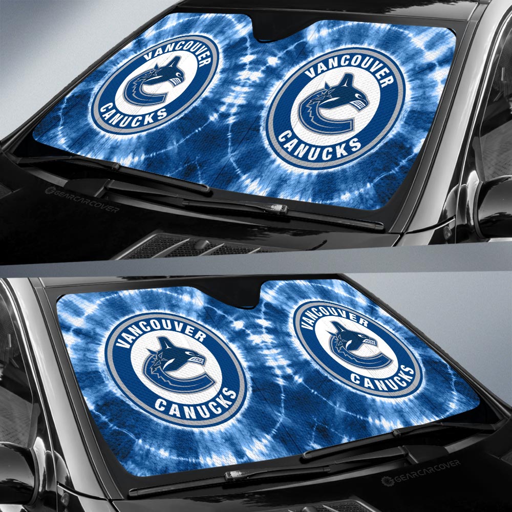 Vancouver Canucks Car Sunshade Custom Tie Dye Car Accessories - Gearcarcover - 2