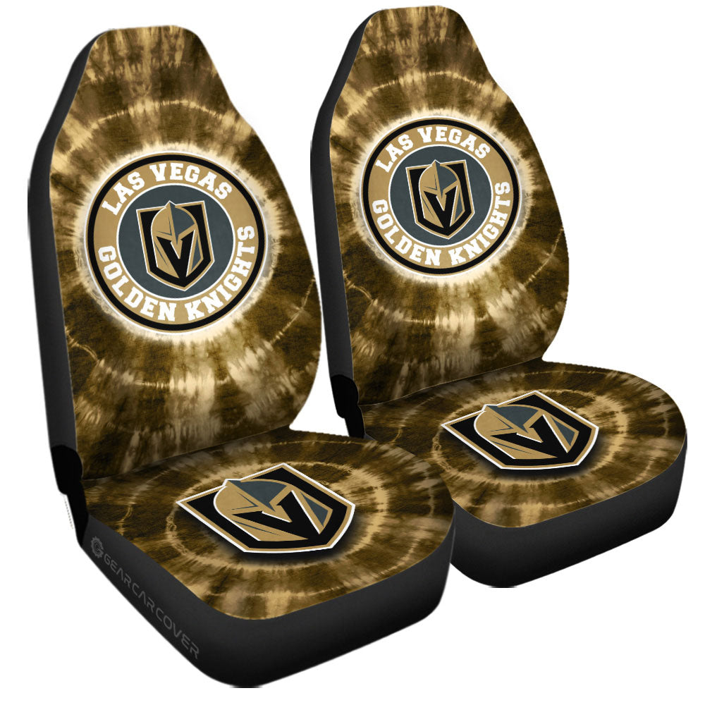 Vegas Golden Knights Car Seat Covers Custom Tie Dye Car Accessories - Gearcarcover - 3