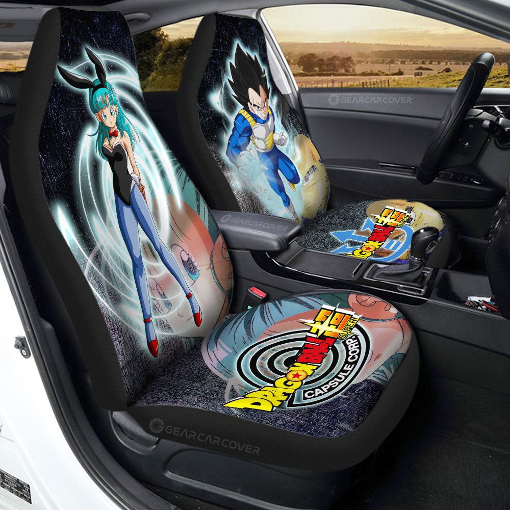 Vegeta And Bulma Car Seat Covers Custom Car Accessories - Gearcarcover - 3