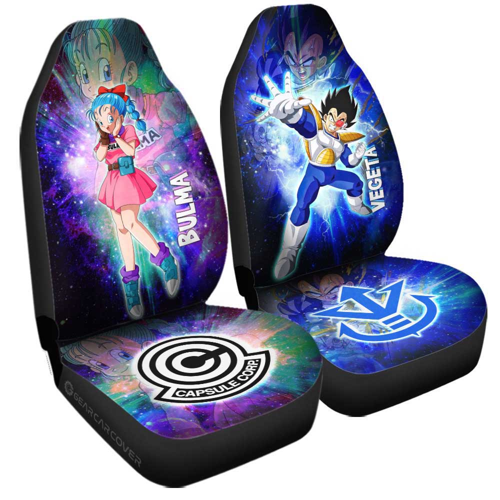 Vegeta And Bulma Car Seat Covers Custom Dragon Ball Anime Car Accessories - Gearcarcover - 3