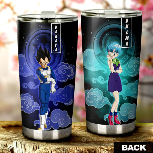 Vegeta And Bulma Tumbler Cup Custom Dragon Ball Anime Car Accessories - Gearcarcover - 2