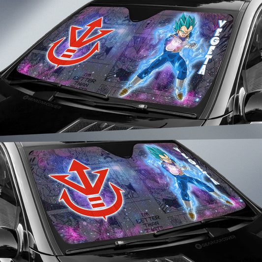 Vegeta Blue Car Sunshade Custom Car Accessories Galaxy Style - Gearcarcover - 2