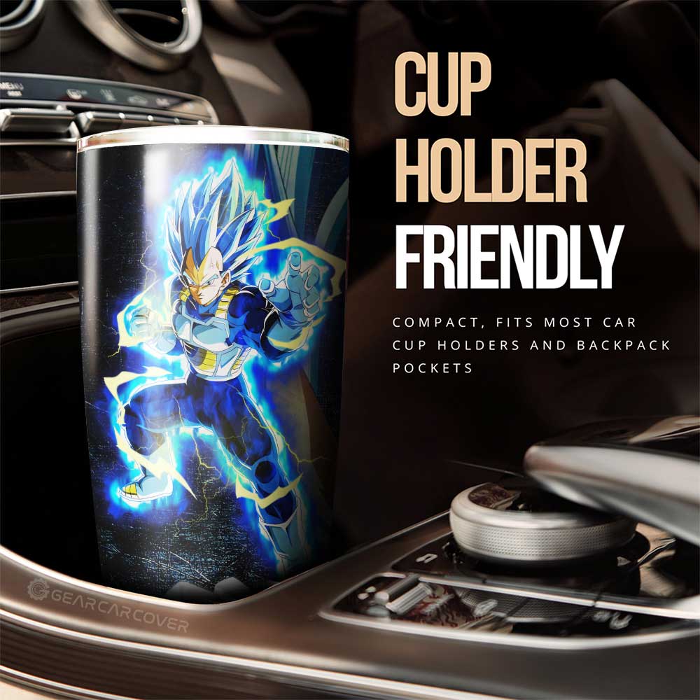 Vegeta Blue Tumbler Cup Custom Dragon Ball Anime Car Interior Accessories - Gearcarcover - 2