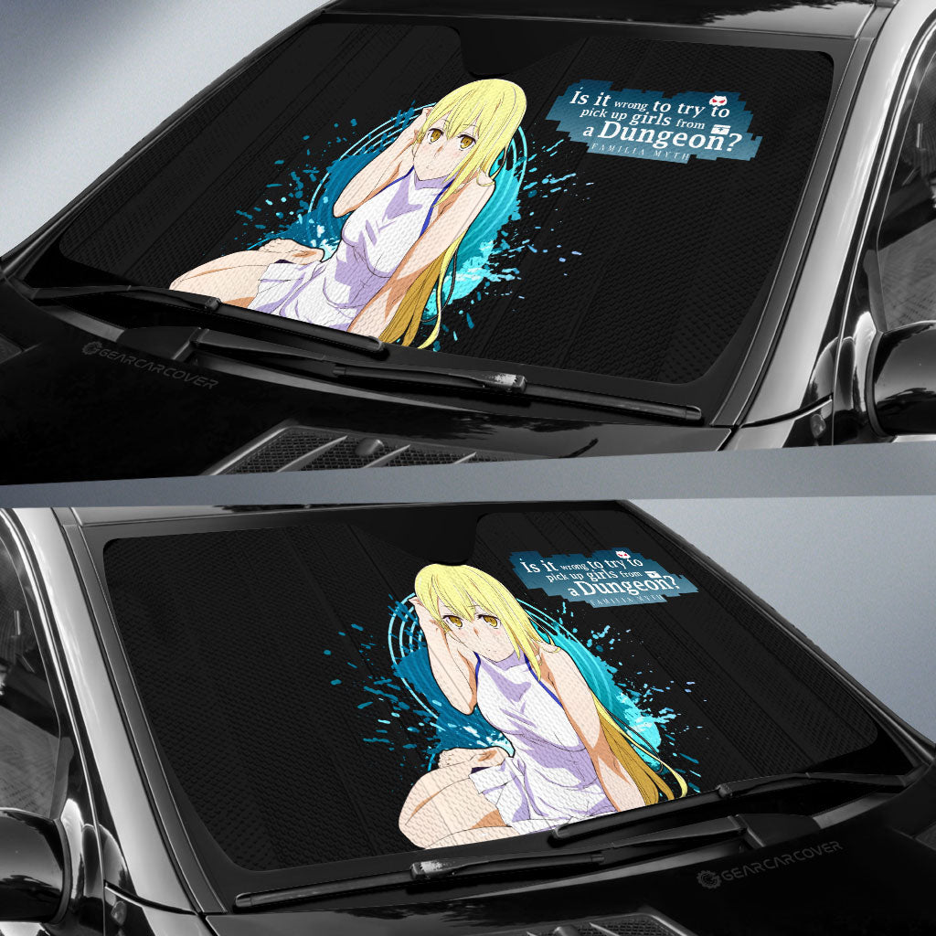 Waifu Girl Ais Wallenstein Car Sunshade Custom Dungeon Ni Deai Wo Motomeru Car Accessories - Gearcarcover - 2