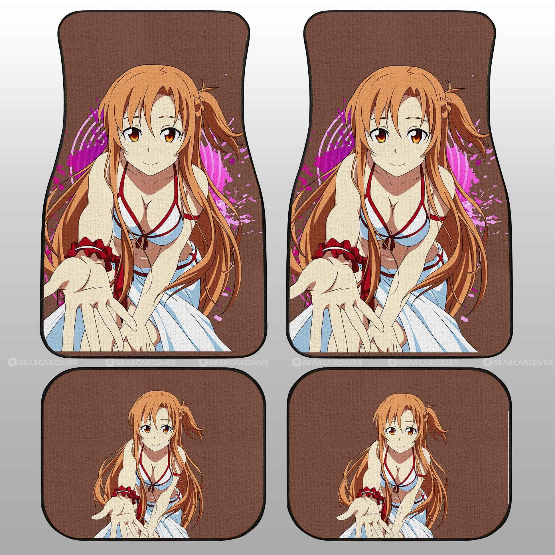 Waifu Girl Asuna Yuuki Car Floor Mats Custom Car Accessories - Gearcarcover - 2
