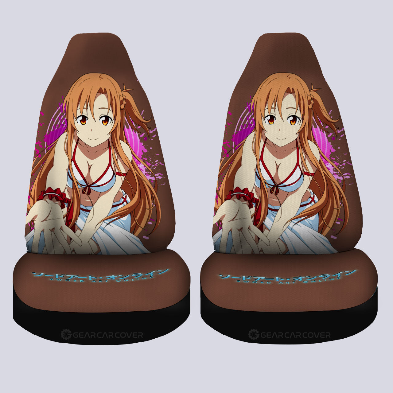 Waifu Girl Asuna Yuuki Car Seat Covers Custom Car Accessories - Gearcarcover - 4
