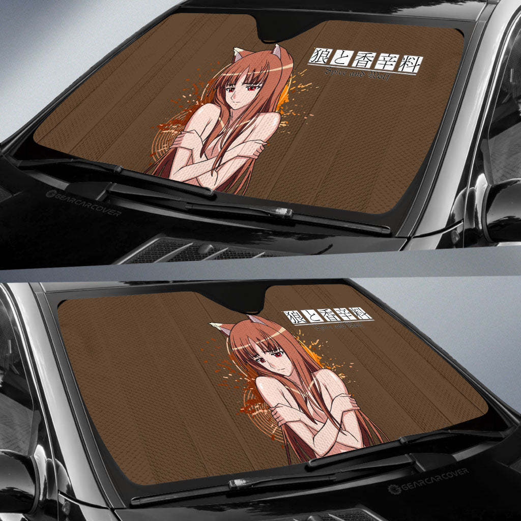 Waifu Girl Holo Car Sunshade Custom Spice And Wolf Car Accessories - Gearcarcover - 2