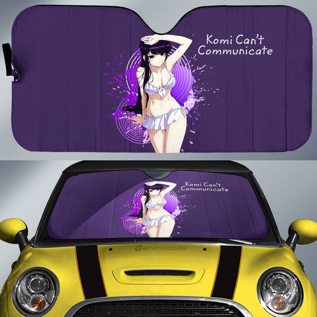 Waifu Girl Komi Shouko Car Sunshade Custom Komi-san Wa Komyushou Desu