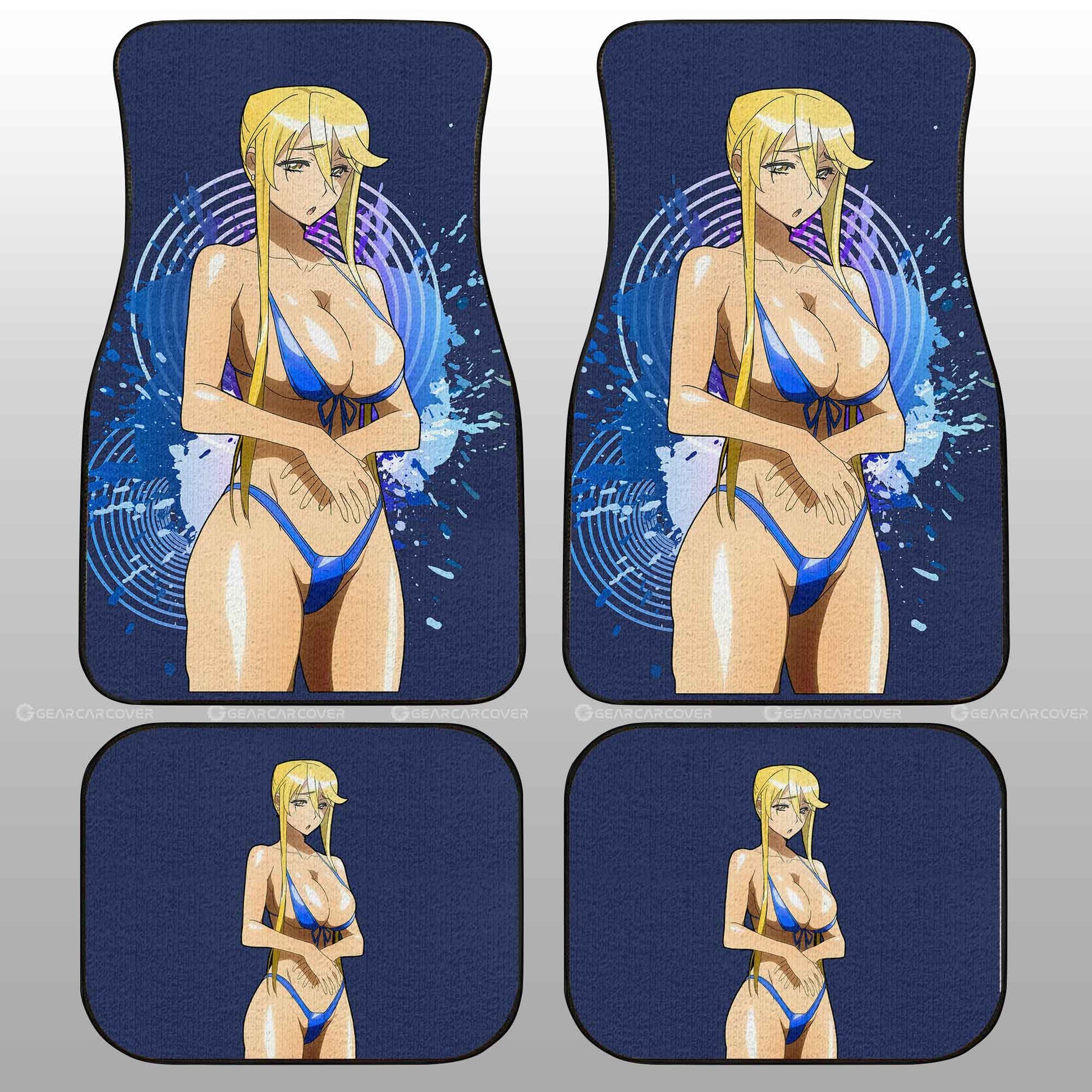 Waifu Girl Marikawa Shizuka Car Floor Mats Custom High School Of The Dead Car Accessories - Gearcarcover - 2