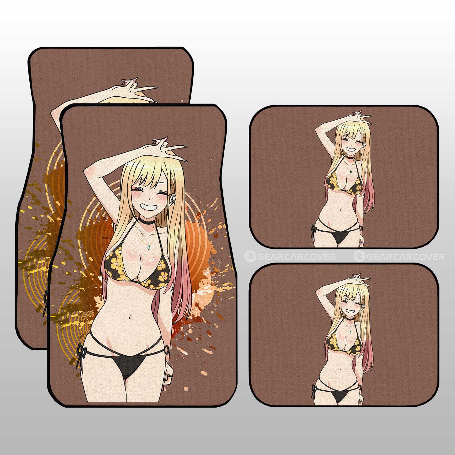 Waifu Girl Marin Kitagawa Car Floor Mats Custom Sono Bisque Doll wa Koi wo Suru Car Accessories - Gearcarcover - 1