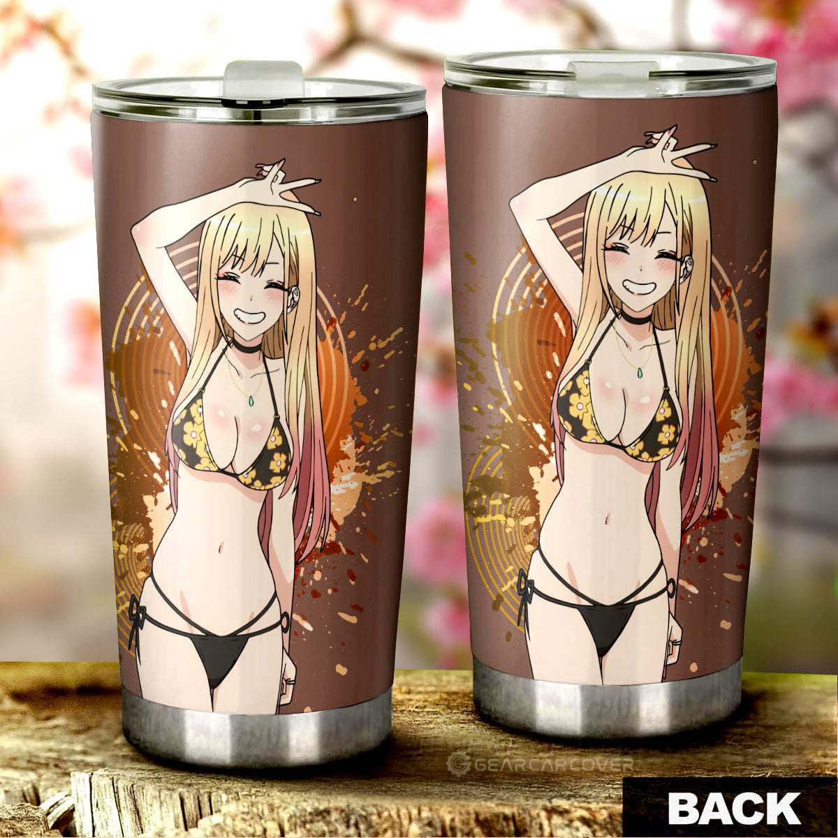 Waifu Girl Marin Kitagawa Tumbler Cup Custom Sono Bisque Doll wa Koi wo Suru Car Accessories - Gearcarcover - 3