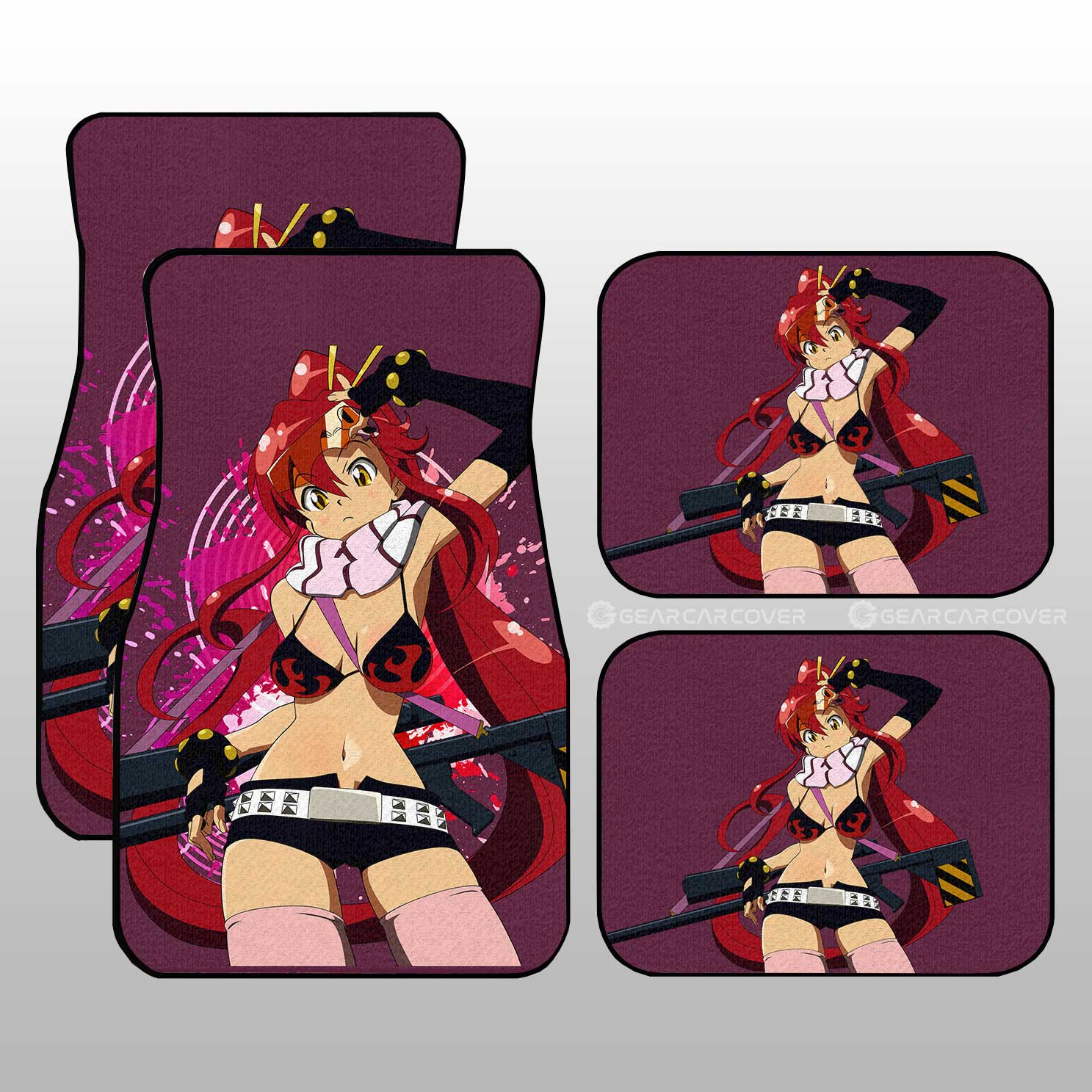 Waifu Girl Yoko Littner Car Floor Mats Custom Gurren Lagann Car Access