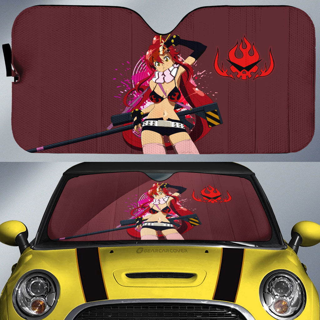 Waifu Girl Yoko Littner Car Sunshade Custom Gurren Lagann Car Accessor