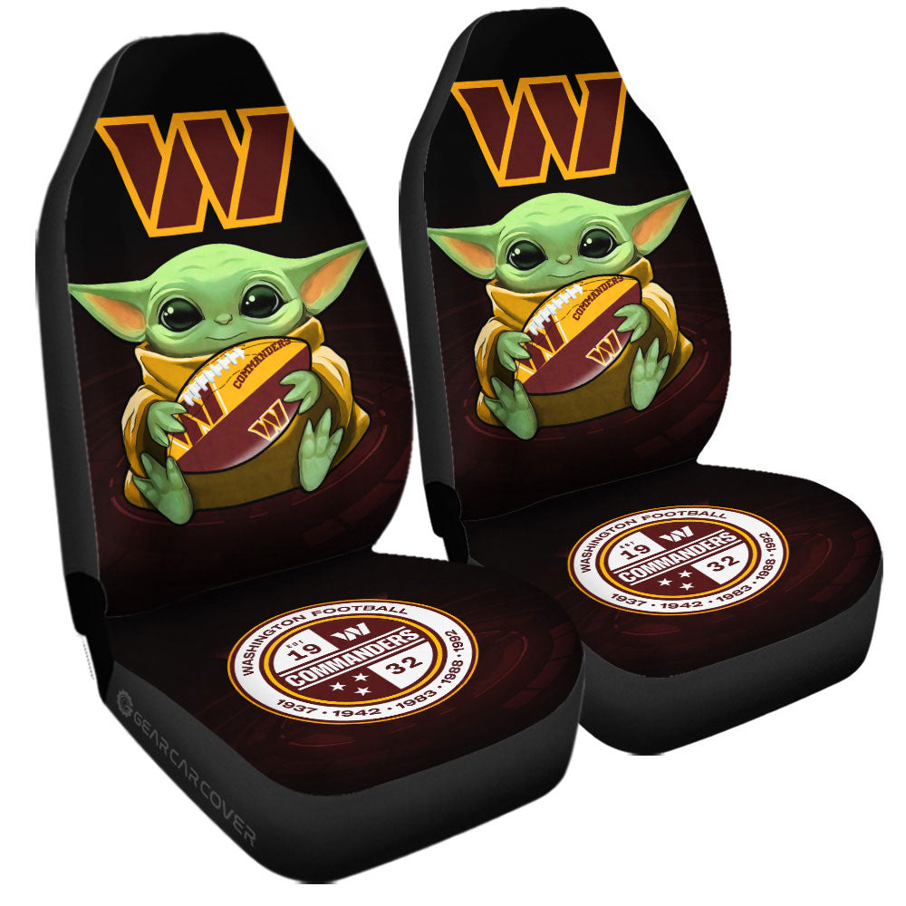 Washington Commanders Car Seat Covers Baby Yoda Car Accessories For Fan - Gearcarcover - 3