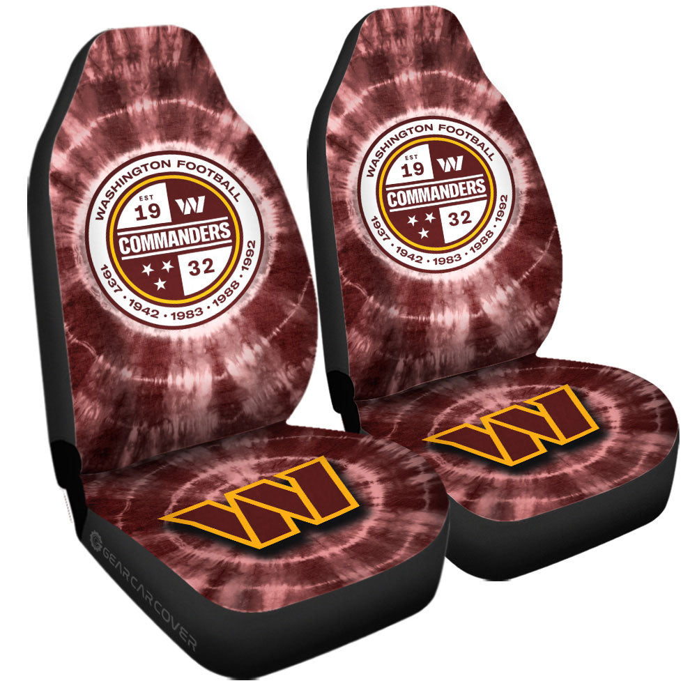 Washington Commanders Car Seat Covers Custom Tie Dye Car Accessories - Gearcarcover - 3