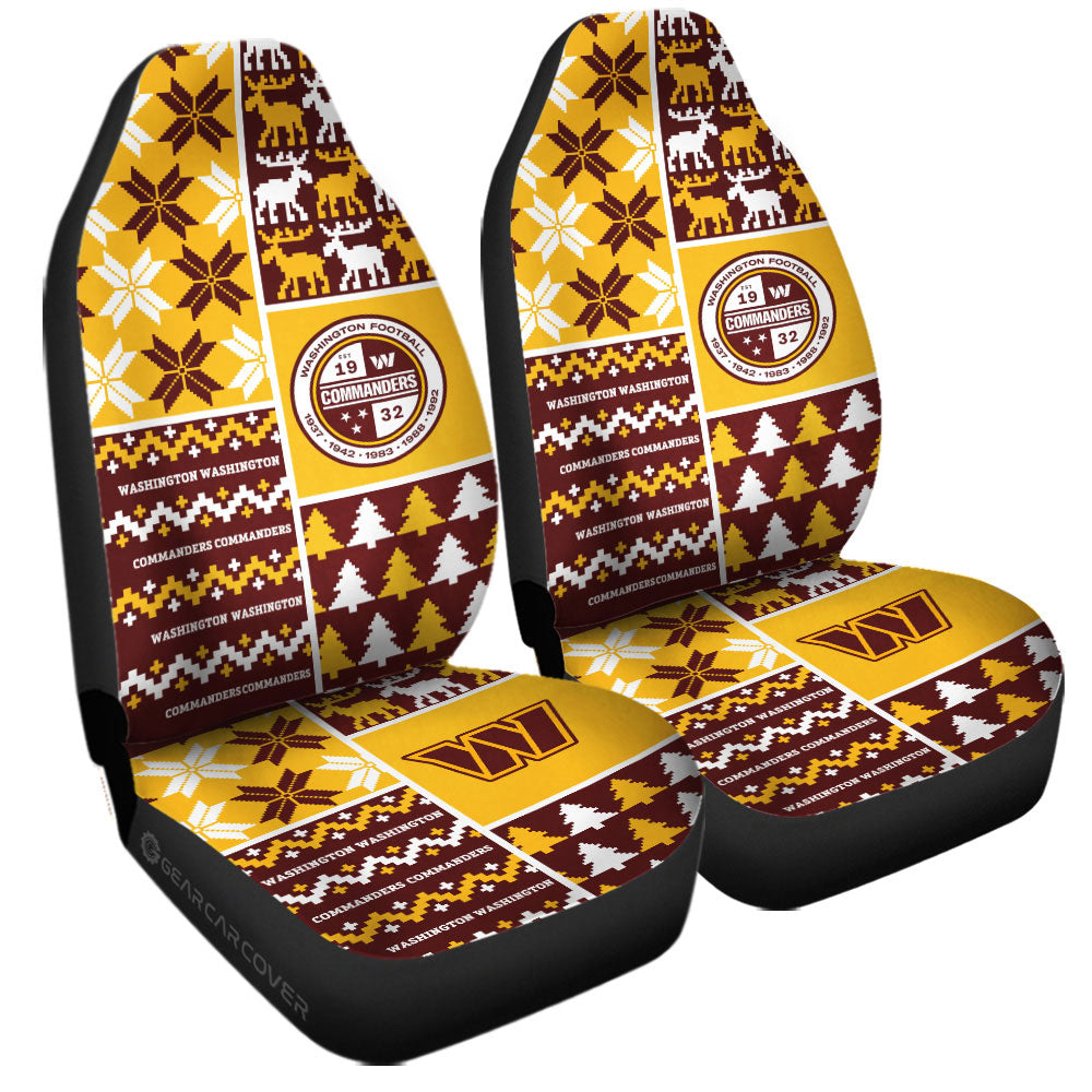 Washington Commanders Car Seat Covers Custom Ugly Style Car Accessories - Gearcarcover - 3