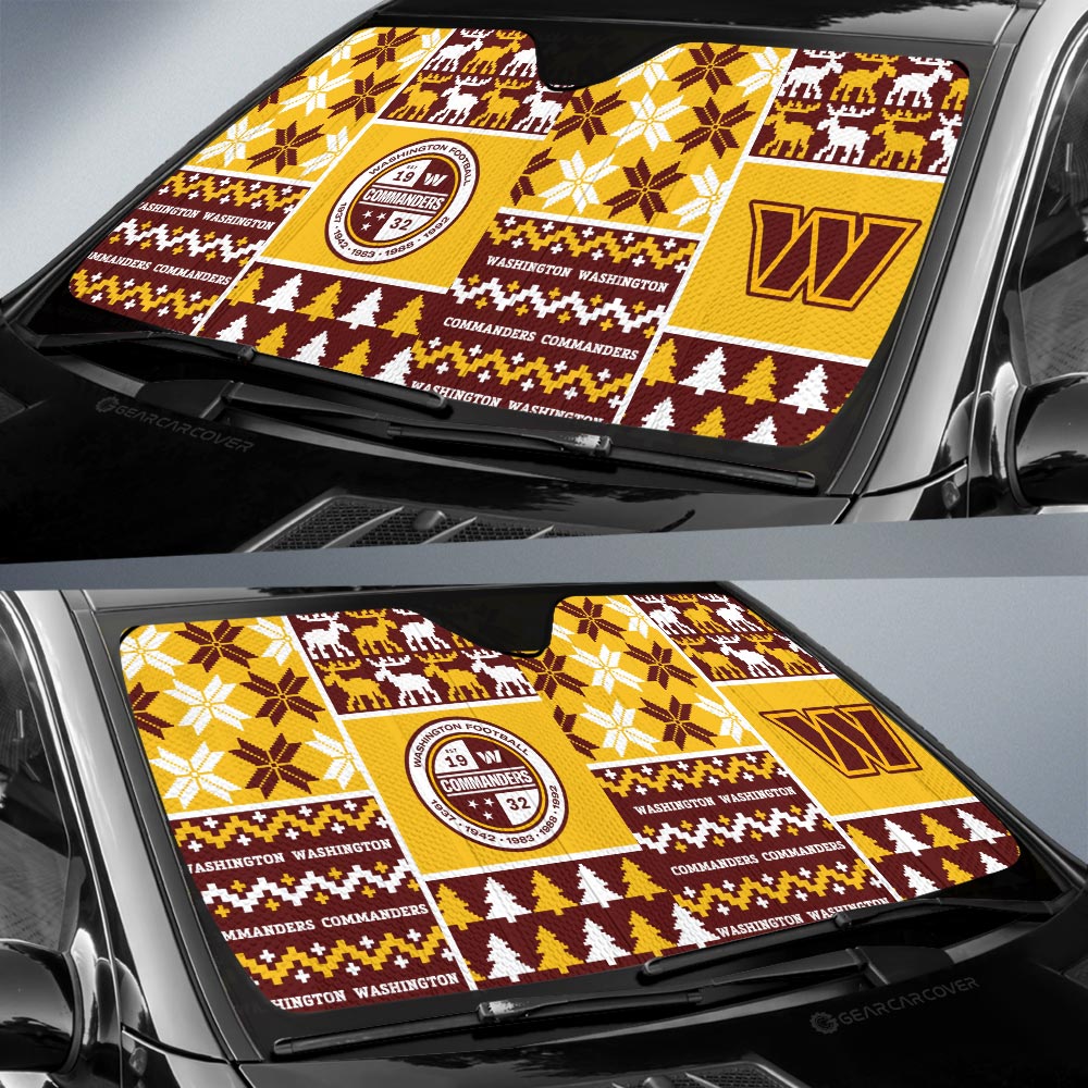 Washington Commanders Car Sunshade Custom Ugly Style Car Accessories - Gearcarcover - 2