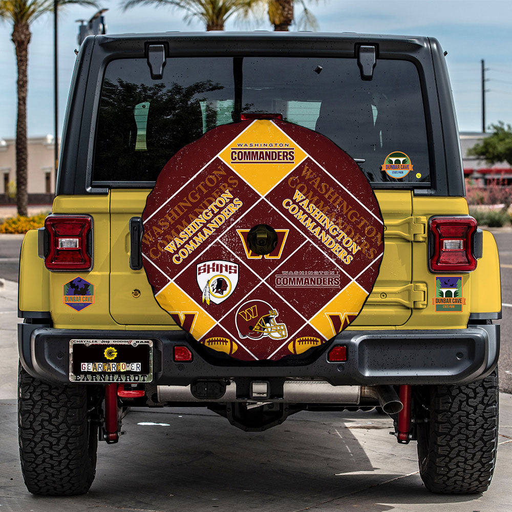 Washington Commanders Spare Tire Covers Camera Hole Sporty Team Collection - Gearcarcover - 3