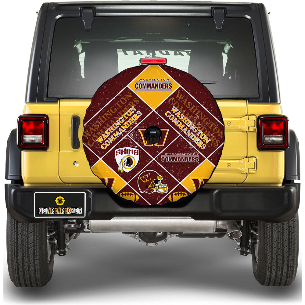 Washington Commanders Spare Tire Covers Camera Hole Sporty Team Collection - Gearcarcover - 1