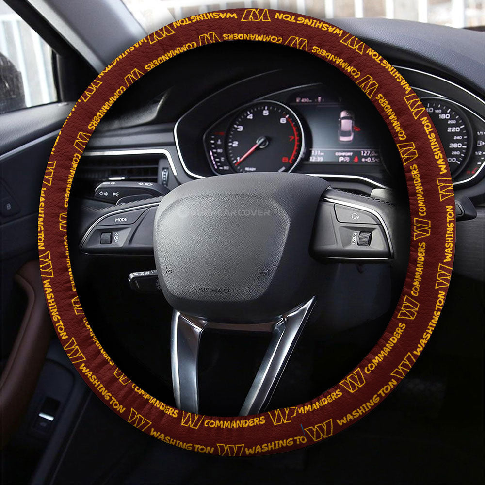 Washington Commanders Steering Wheel Cover Sporty Team Collection - Gearcarcover - 4
