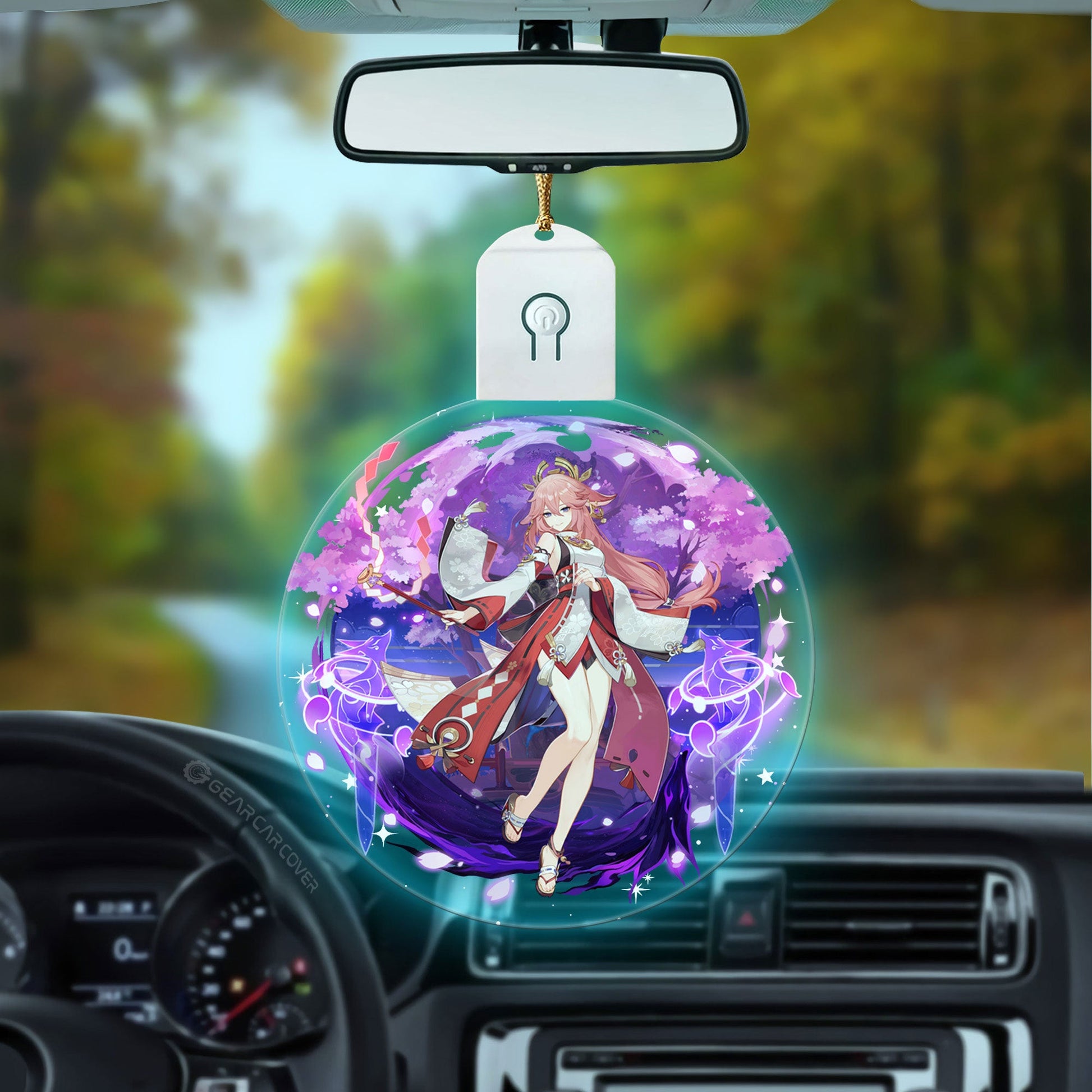Yae Miko Led Ornament Custom Car Decorations - Gearcarcover - 3