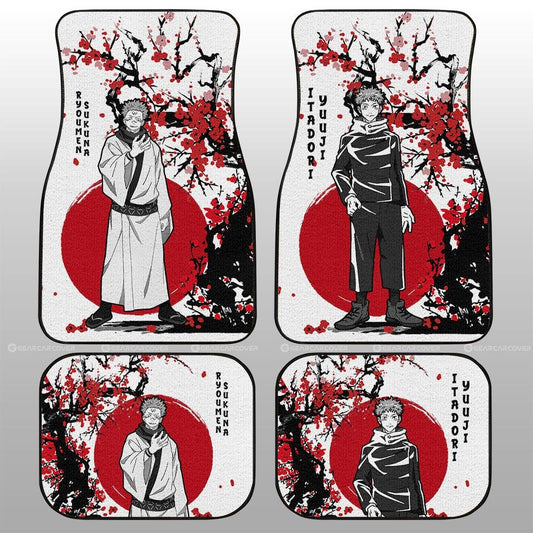 Yuji Itadori And Ryomen Sukuna Car Floor Mats Custom Japan Style Jujutsu Kaisen Anime Car Accessories - Gearcarcover - 1