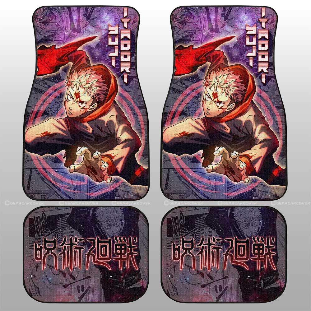 Yuji Itadori Car Floor Mats Custom Galaxy Manga Style - Gearcarcover - 2