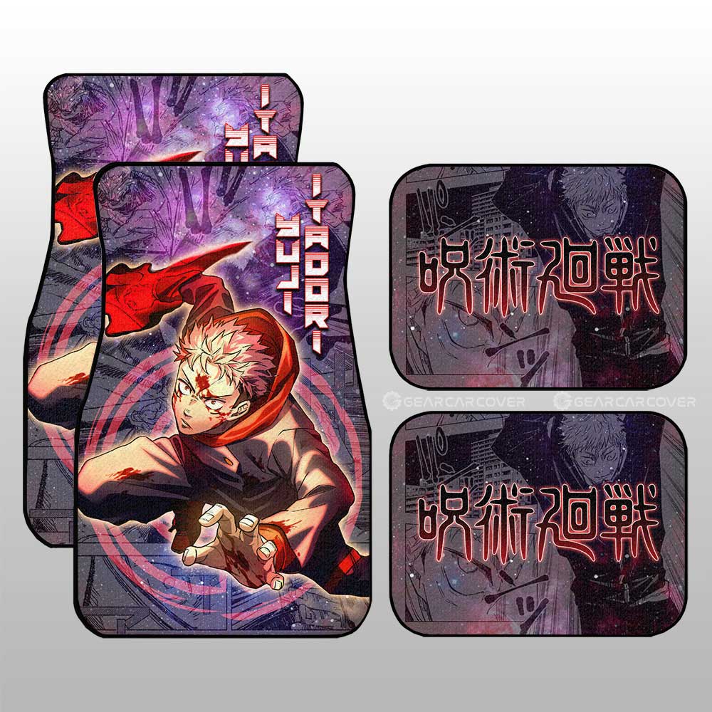 Yuji Itadori Car Floor Mats Custom Galaxy Manga Style - Gearcarcover - 1