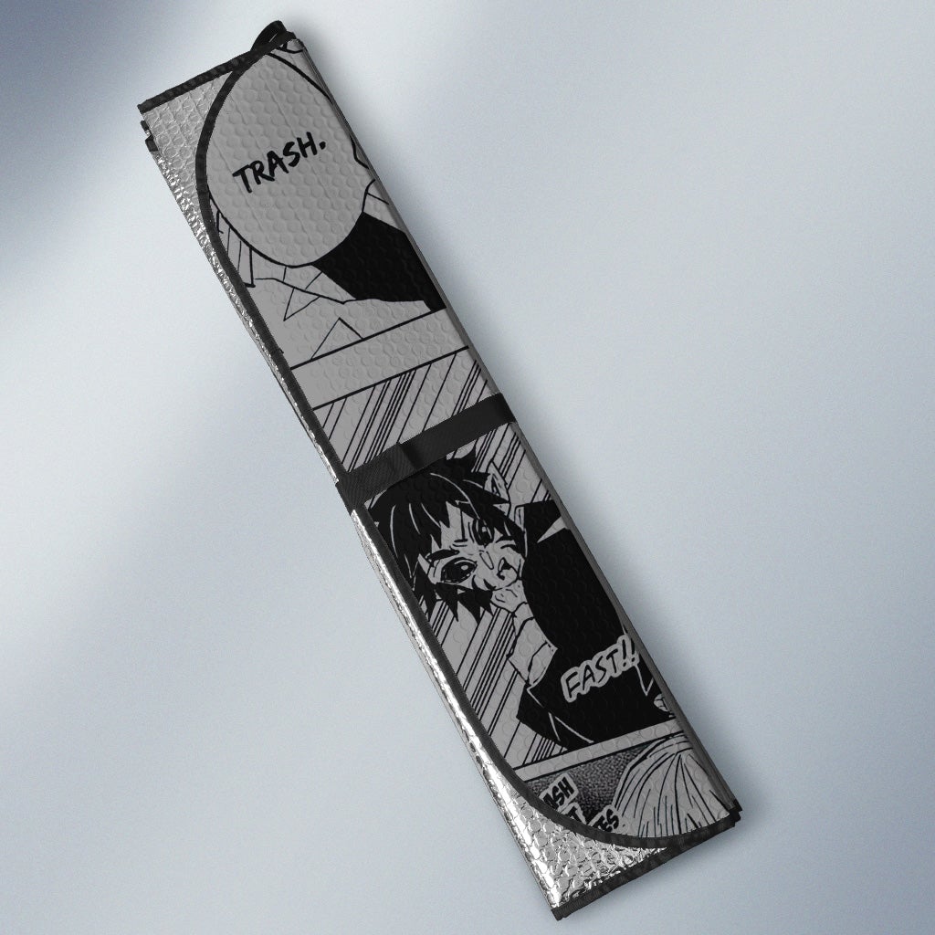 Zenitsu Agatsuma Car Sunshade Custom Mix Mangas - Gearcarcover - 3