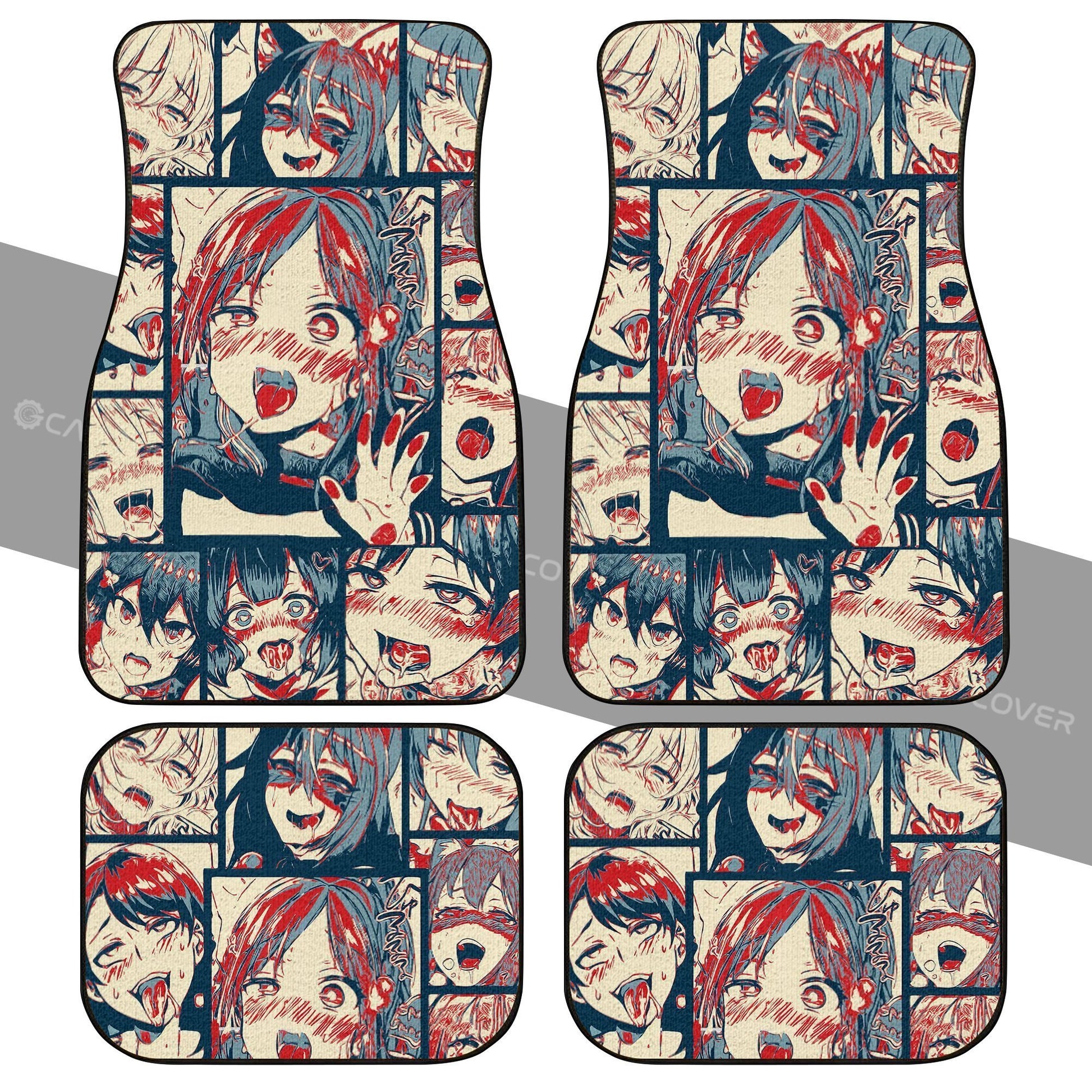 Ahegao Car Floor Mats Custom Car Interior Accessories - Gearcarcover - 2
