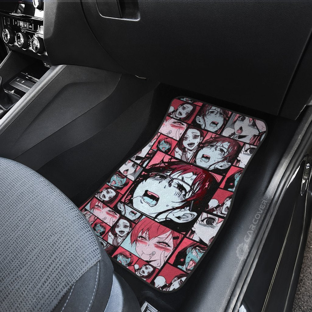 Ahegao Car Floor Mats Custom Vintage Car Interior Accessories - Gearcarcover - 4
